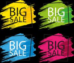 4 Big Sale / Black Friday Aufkleber