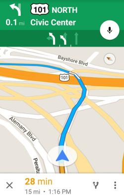 Google Maps App auf dem Smartphone